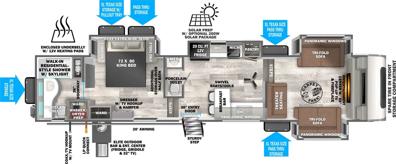 2025 WILDWOOD HERITAGE GLEN ELITE SERIES 36FL — Floor plan