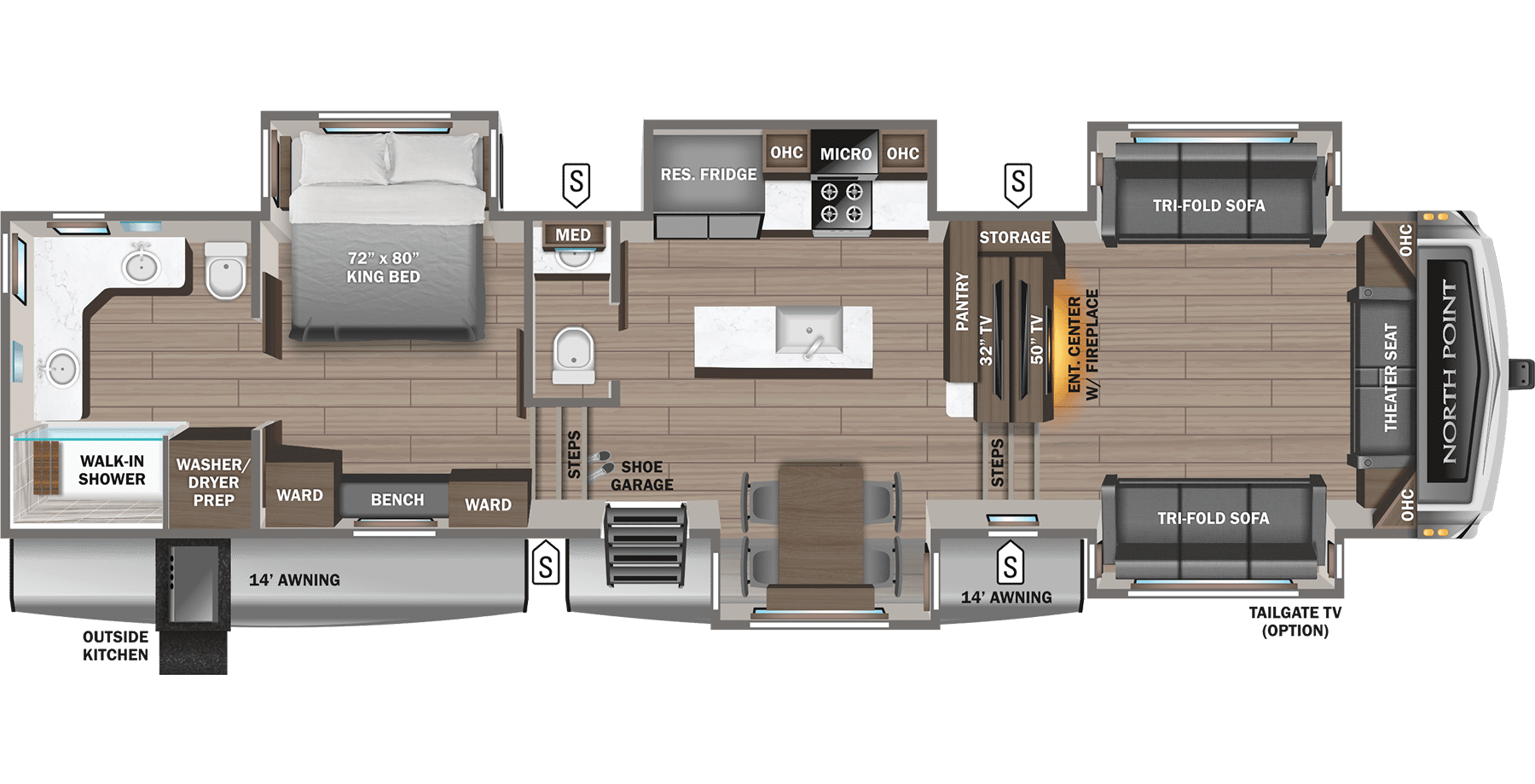 2025 JAYCO NORTH POINT 382FLRB — Floor plan