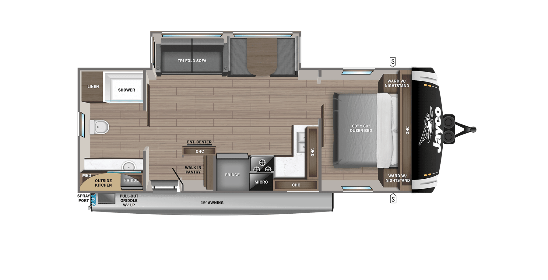 2026 JAYCO JAY FEATHER 25RB — Floor plan