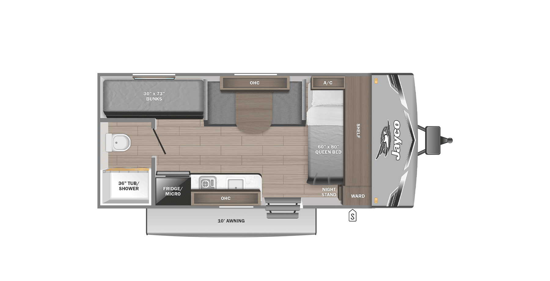 2026 JAYCO JAY FLIGHT SLX SPORT 170BHW — Floor plan