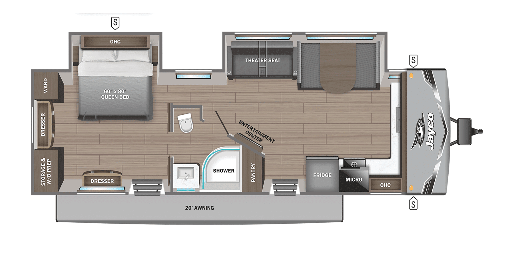 2026 JAYCO JAY FLIGHT SLX 280FKS — Floor plan
