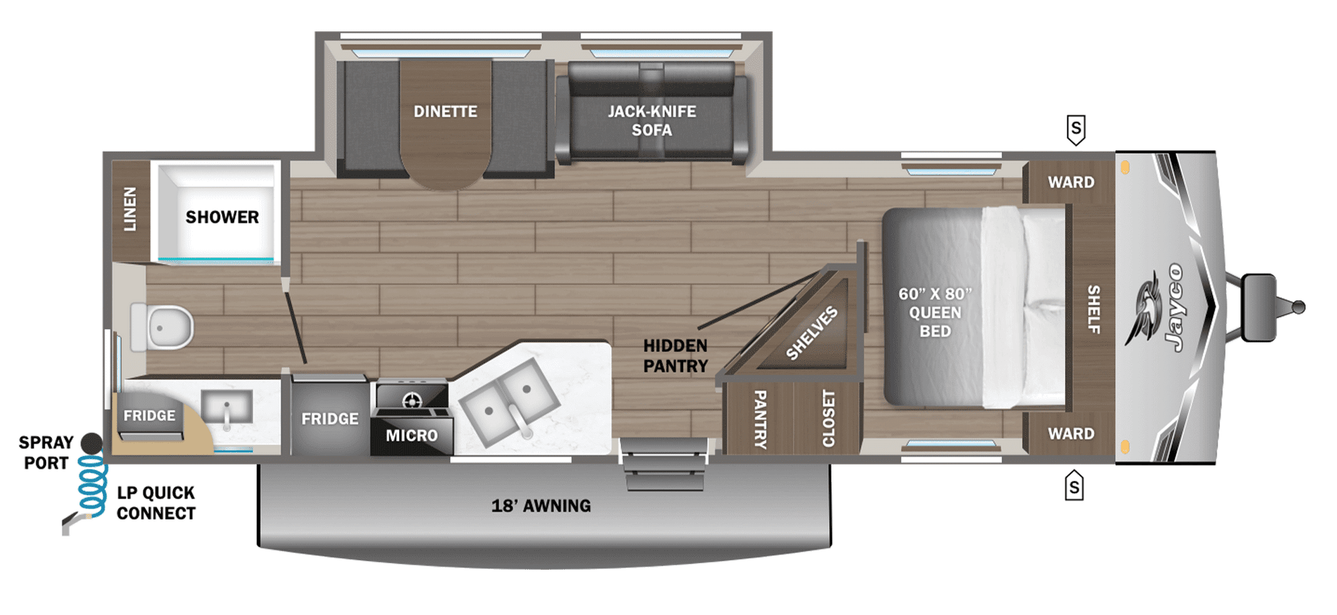 2026 JAYCO JAY FLIGHT SLX 265MWSW — Floor plan