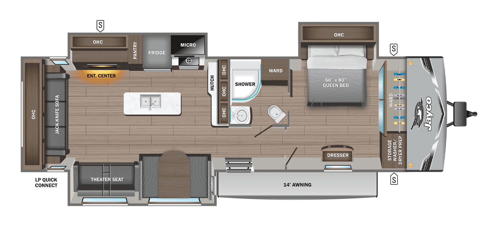 2026 JAYCO JAY FLIGHT SLX 334RTS — Floor plan