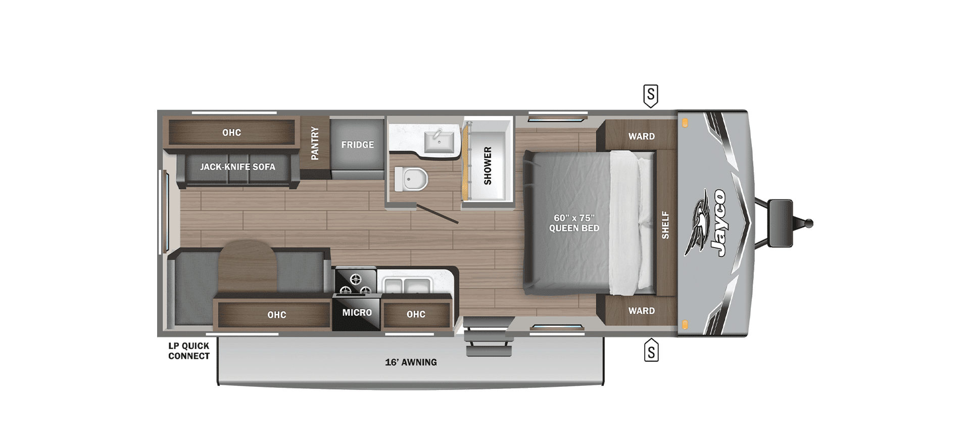 2026 JAYCO JAY FLIGHT SLX 210QBW — Floor plan