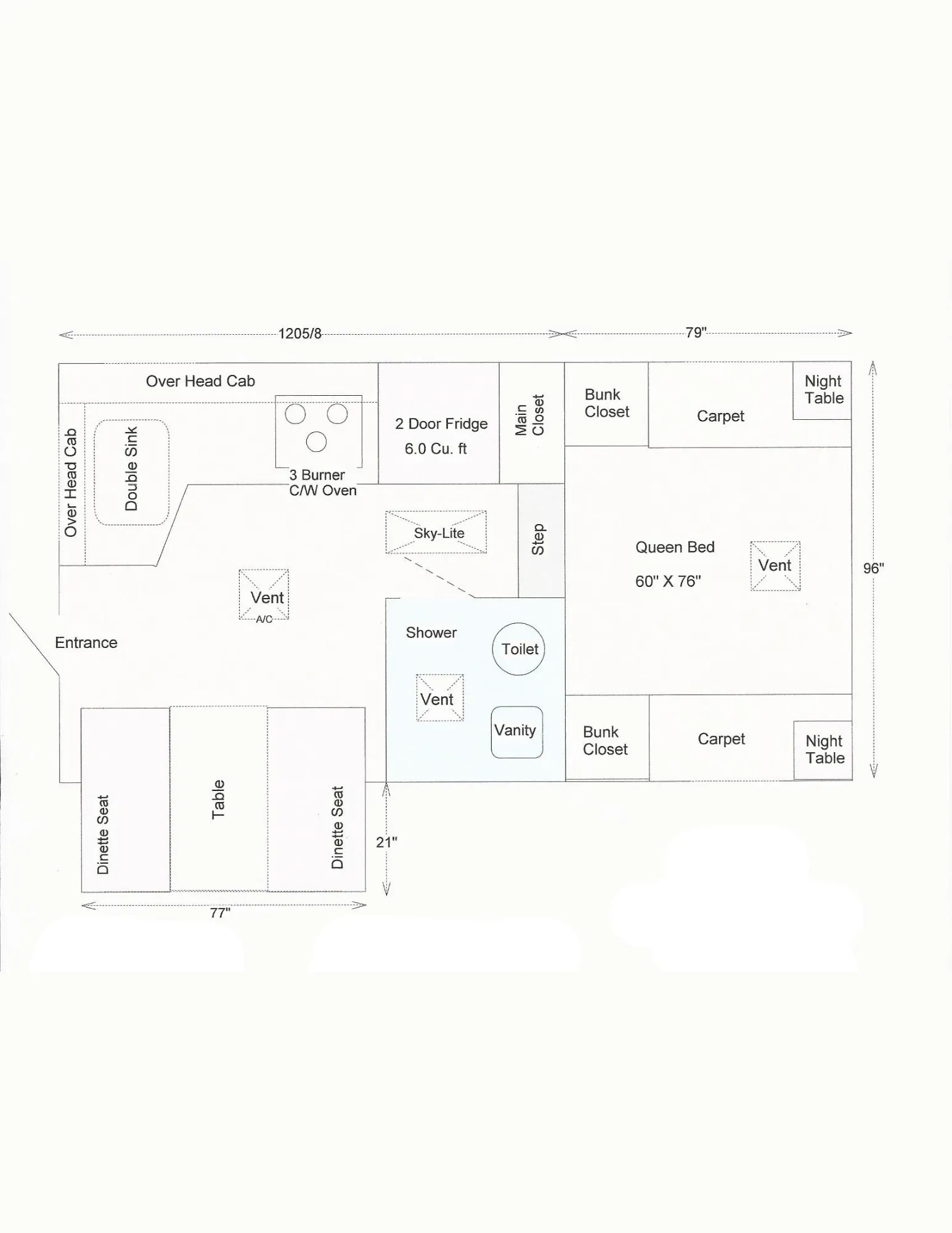 2026 WESTLAND TRAVELAIRE 9.5SL — Floor plan