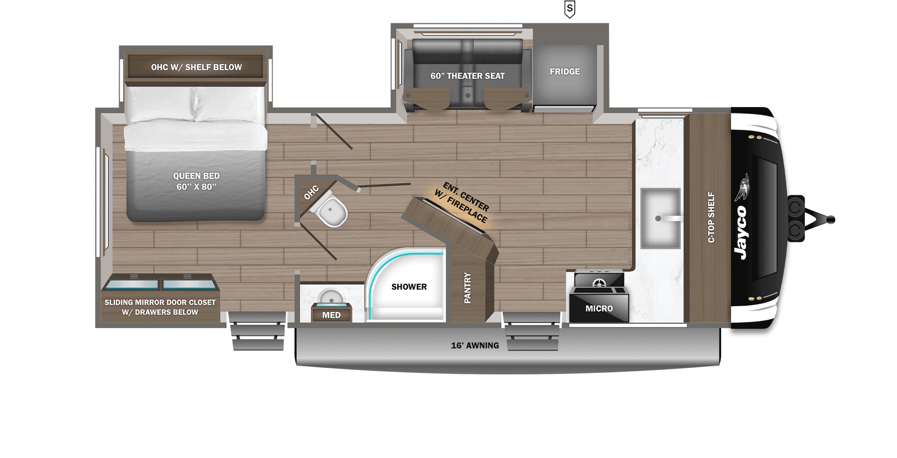2026 JAYCO JAY FEATHER 24FK — Floor plan