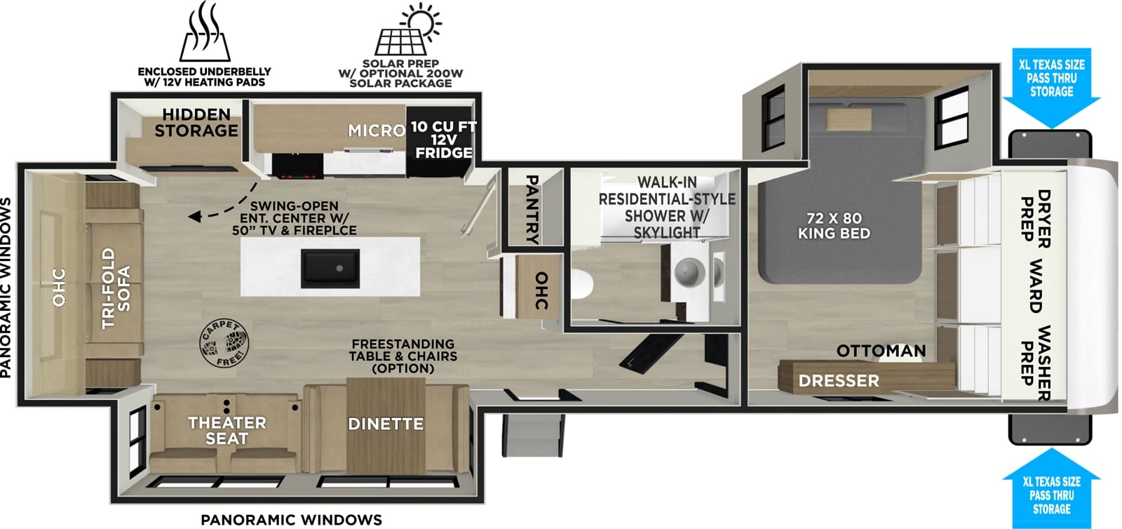 2026 WILDWOOD HERITAGLE GLEN 308RL — Floor plan