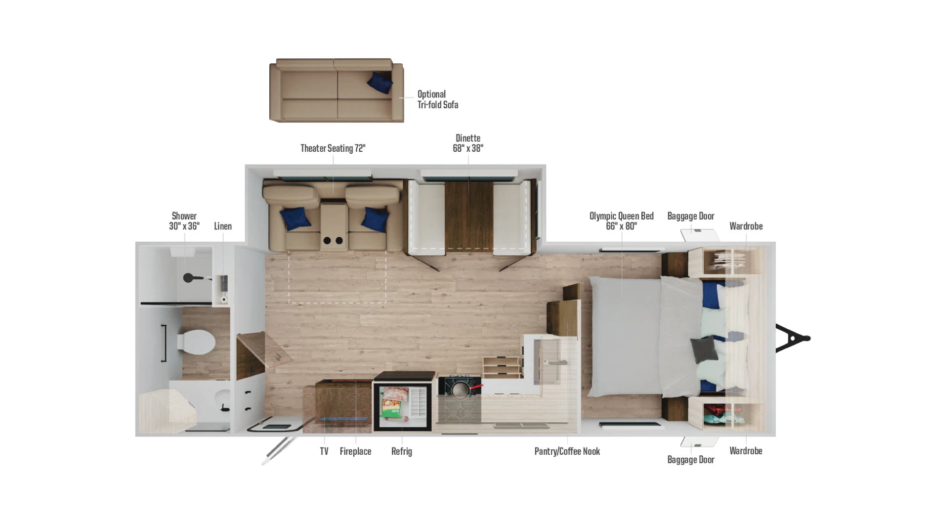 2026 WINNEBAGO ACCESS 24RB — Floor plan