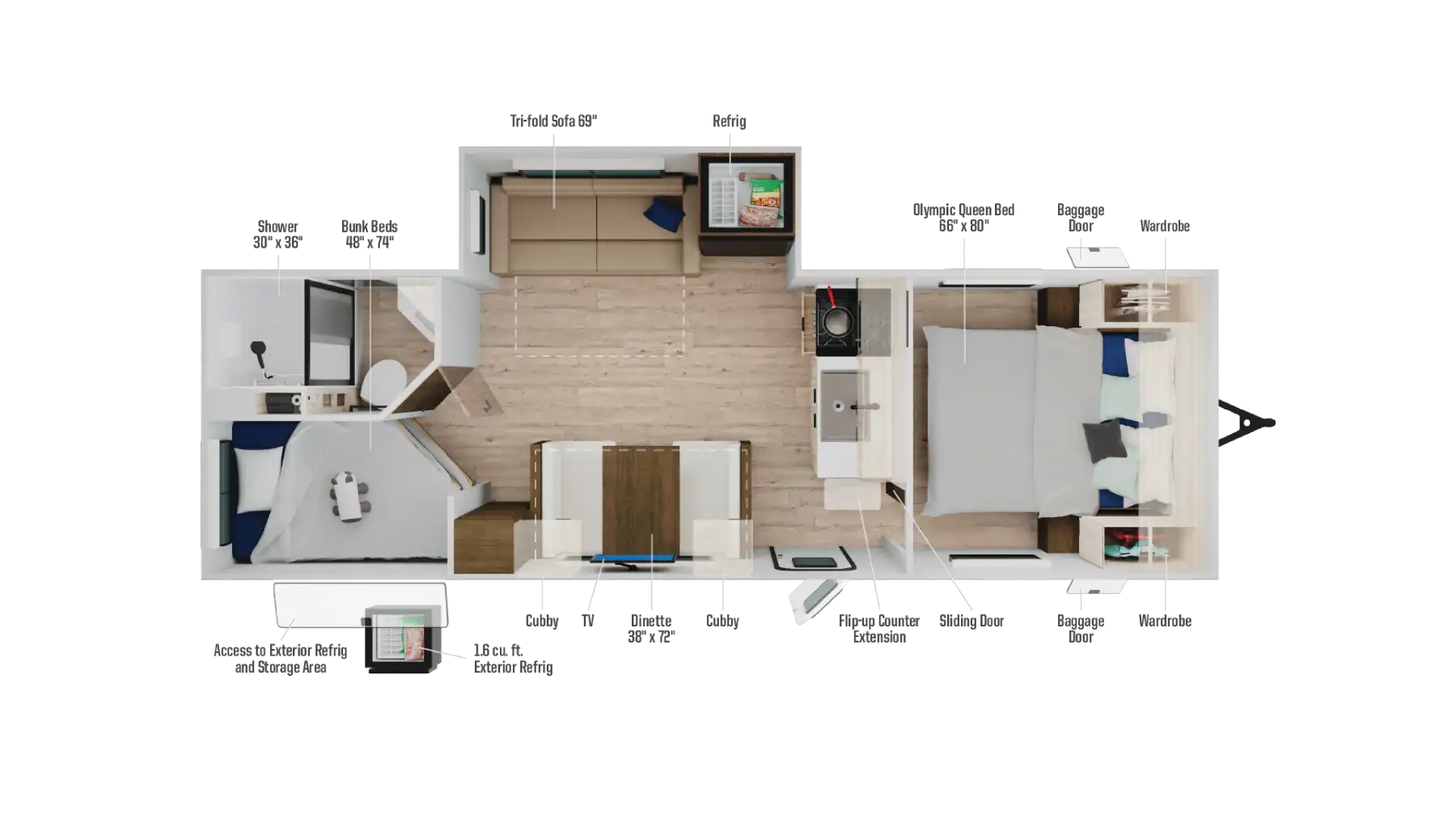 2026 WINNEBAGO ACCESS 25BH — Floor plan
