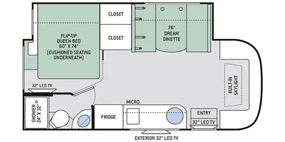 2019 THOR COMPASS SERIES 24TF — Floor plan