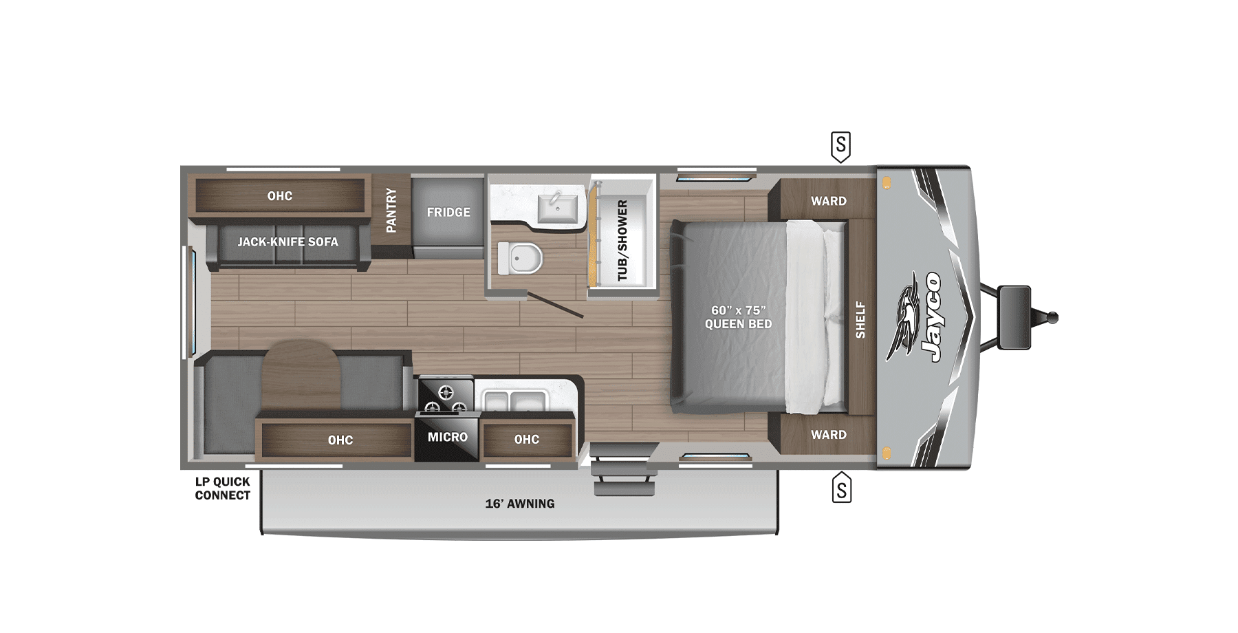2026 JAYCO JAY FLIGHT 210QBW — Floor plan