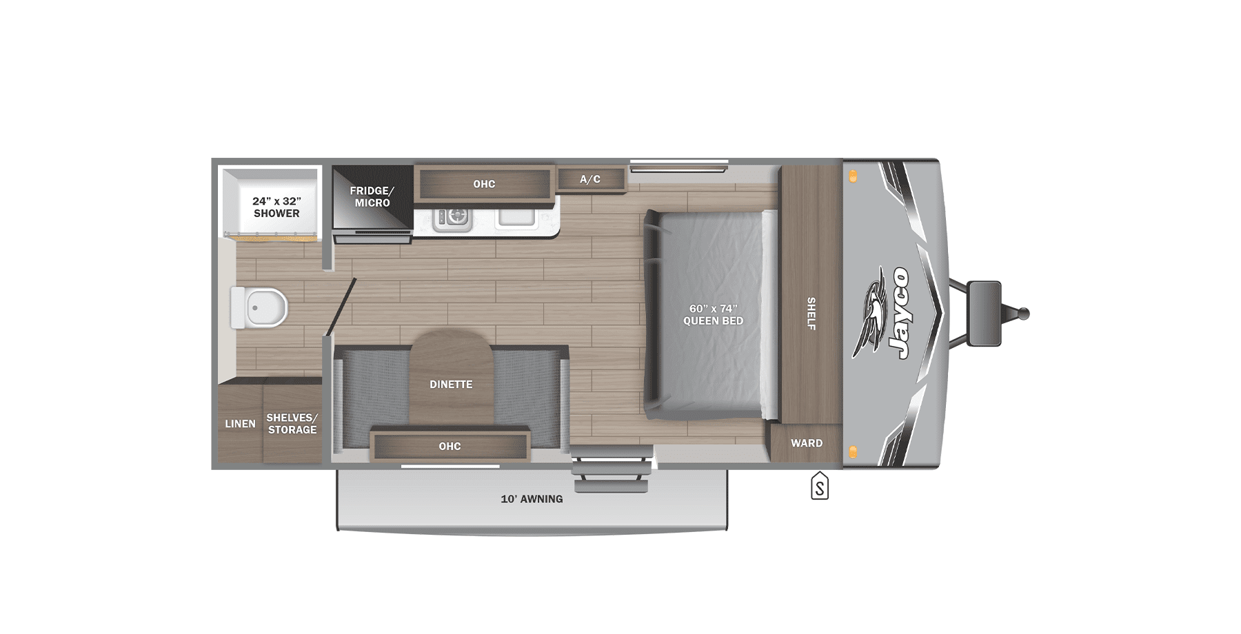 2026 JAYCO JAY FLIGHT SLX  170FQW — Floor plan