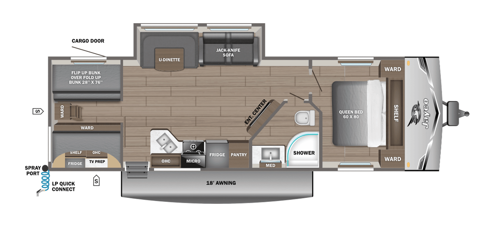 2026 JAYCO JAY FLIGHT 295TBS — Floor plan