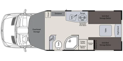 2012 PLEASURE-WAY EXCEL TD — Floor plan