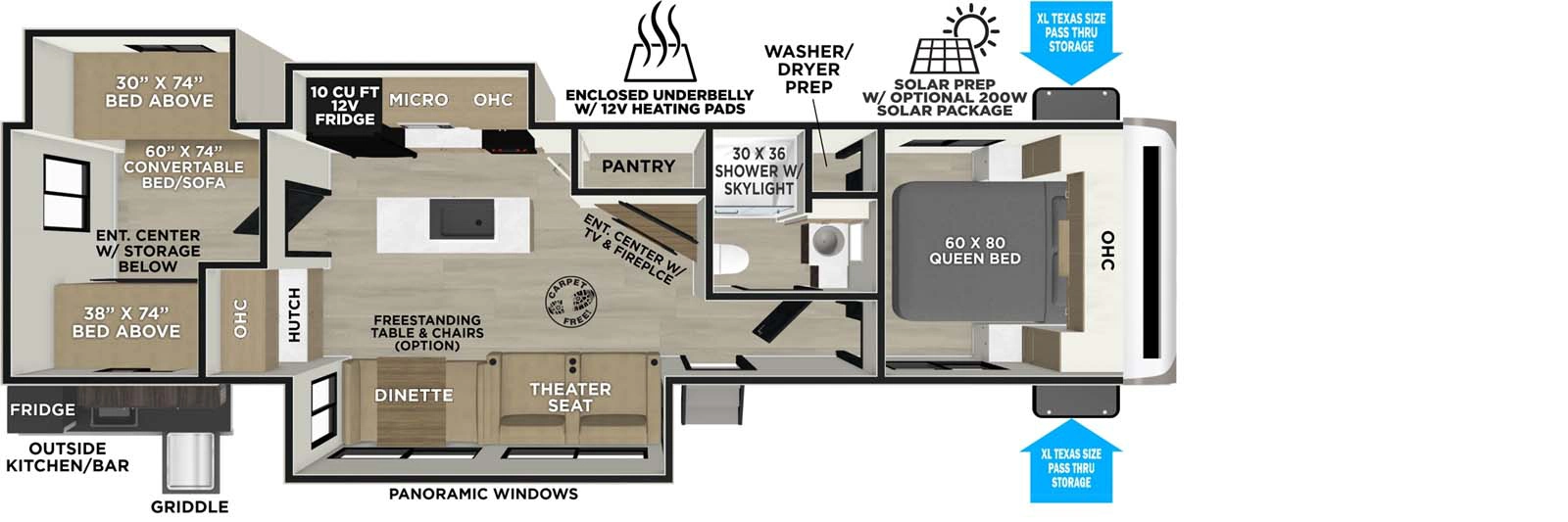 2027 WILDWOOD HERITAGE GLEN 310BHI — Floor plan