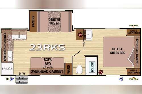 2013 OUTDOORS RV CREEKSIDE 23RKS — Floor plan