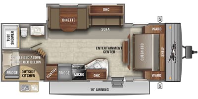 2021 JAYCO JAY FLIGHT SLX 267BHSW ROCKY MOUNTAIN EDITION — Floor plan