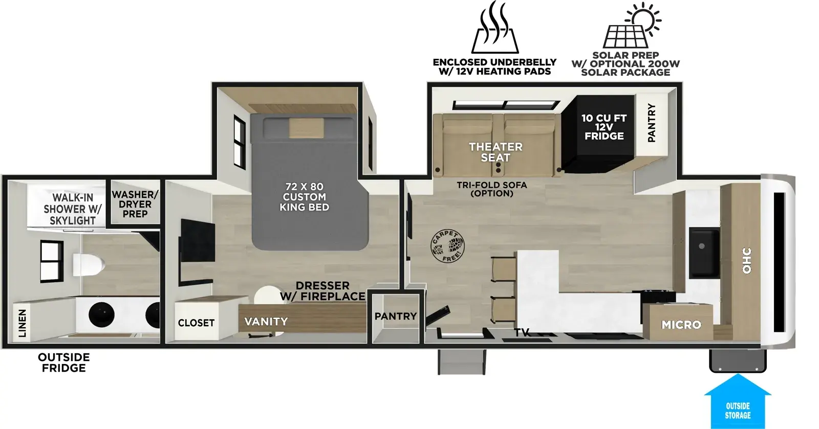 2027 WILDWOOD HERITAGE GLEN 261FKRB — Floor plan