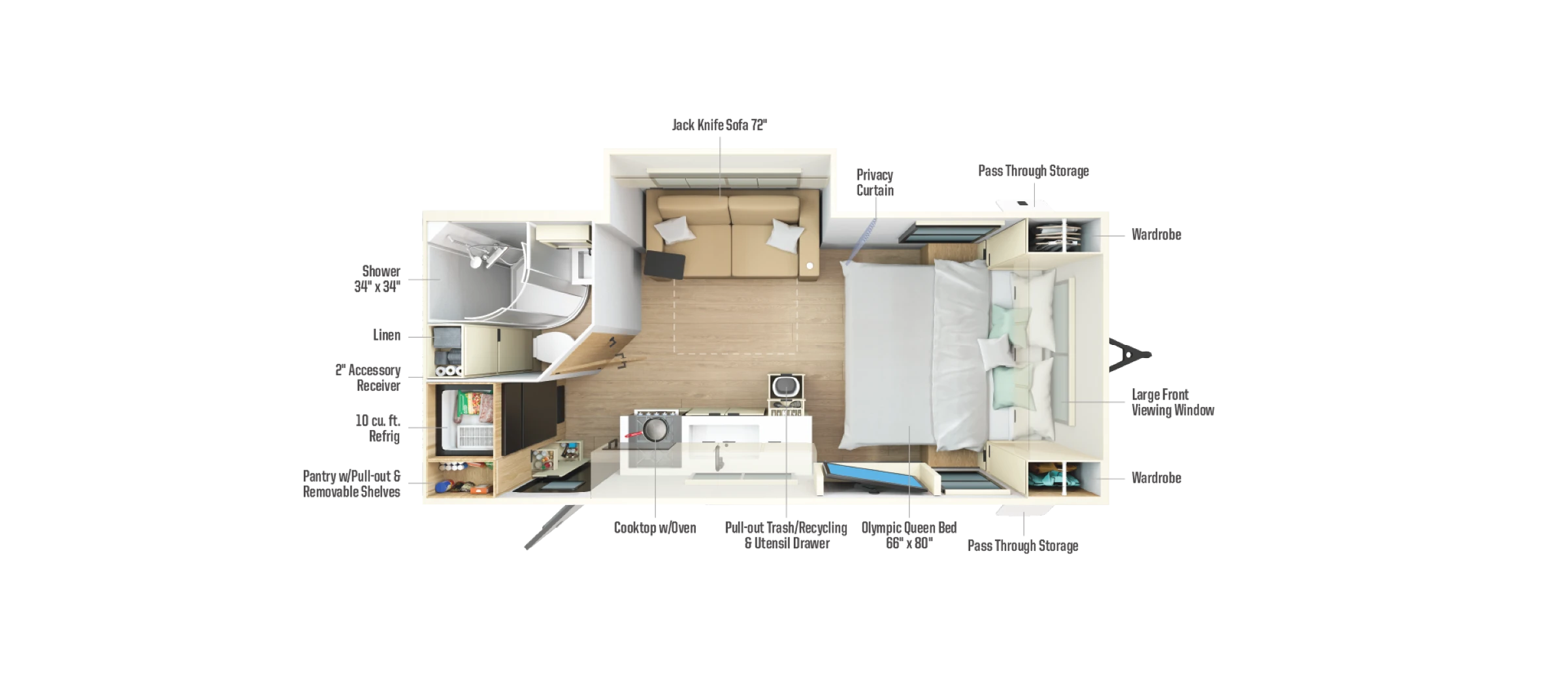 2027 WINNEBAGO THRIVE 18FBS — Floor plan